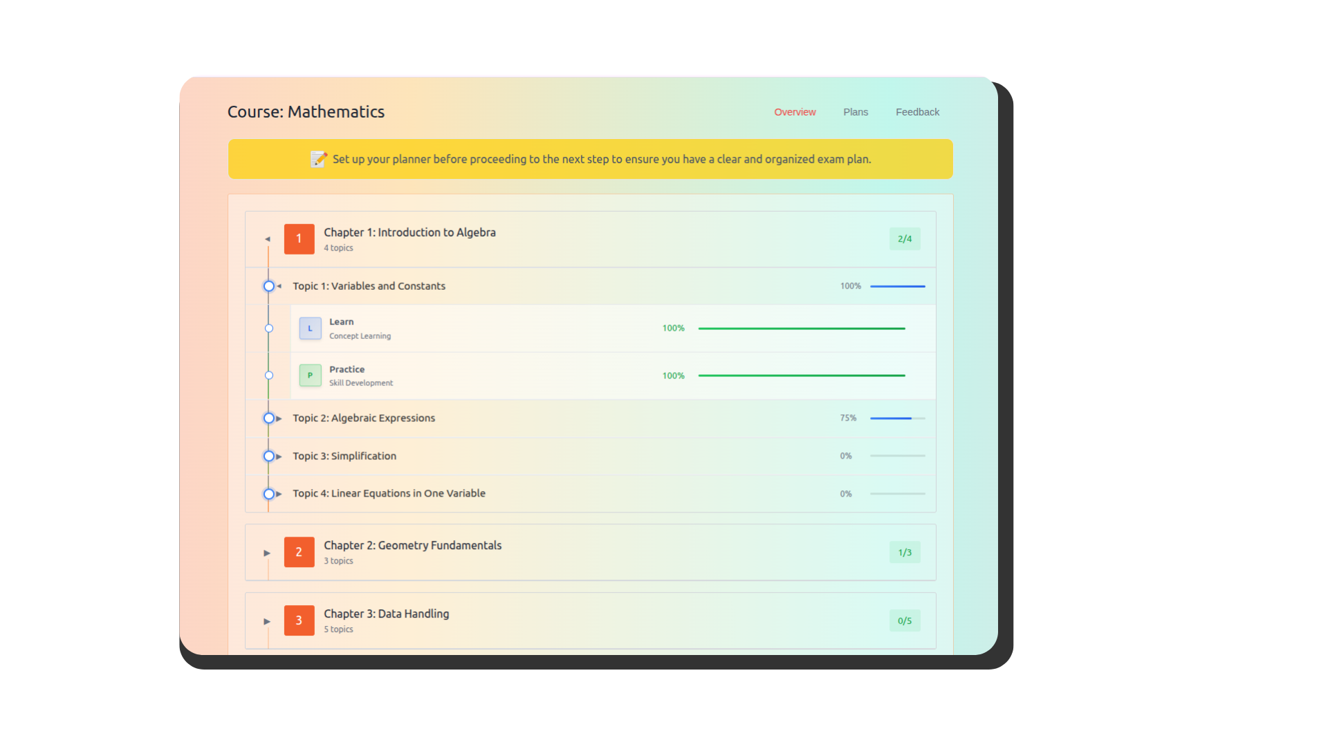 Course Overview Page